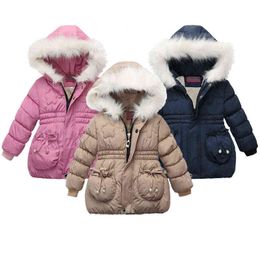 2020 Winter Girls Jackets Baby Girl Hooded Outerwear Autumn Children Clothes Warm Jacket Baby Kids Jackets Clothes Girls Jacket J220718