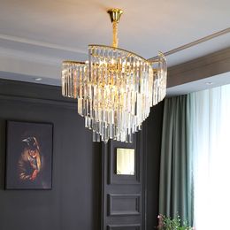 Living room chandelier, light luxury crystal lamp, modern minimalist creative atmosphere, household dining room and bedroom lamps