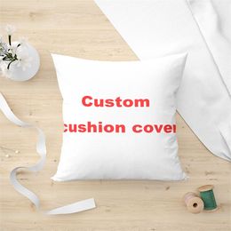 Cushion Cover With Custom Pictures Choose Your Text Or Image 18" Personalised Pillow Case For Sofa Bed Chair 220622