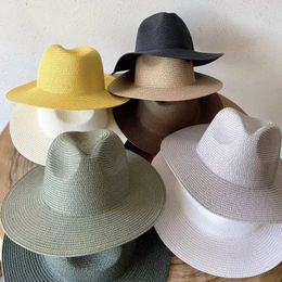 Women's Men's Beach Shade Hat Boys Girls Summer Sun Protection Hats Women Men Wide Brim Cap Parents Children Straw Caps Woman Man Sunhat Sunhats Fashion Accessories