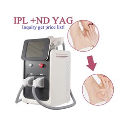 3 In 1 Multi-Functional Beauty Equipment IPL RF ND YAG Laser OPT Permanent Hair Tattoo Removal Freckle Removing Face Tightening Anti-wrinkle Centre SPA Salon Home Use