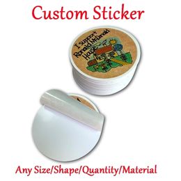 Custom Stickers Personalised Name Adhesive Label PVC Vinyl Waterproof Die Kiss Cut for Car Laptop Lage Wall Sticker 220711