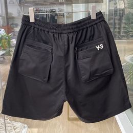 Men shorts 22SS Summer y3 Letter Printed Cotton Casual Functional Shorts with Multi pocket black and white