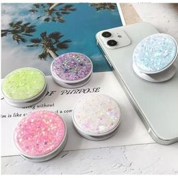Glitter Bling Foldable Cell Phone Holder Cases Mount Grip Stand Sockets Tablets holders For iphone XR XS Samsung