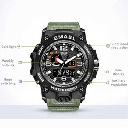 Fashion Camo Military men's watches Set double Army waterproof Male wristWatch gift digital kol saati watch men