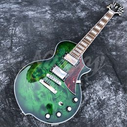 Grote Green Burst Top 6 Strings Electric Guitar,Rosewood Fingerboard Solid MAHOGANY Body Guitarra,In Stock