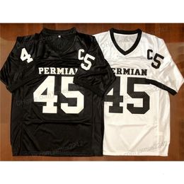Nikivip Ship From US Boobie Miles #45 Permian Football Jerseys Movie Friday Night Lights Stitched Black White S-3XL High Quality