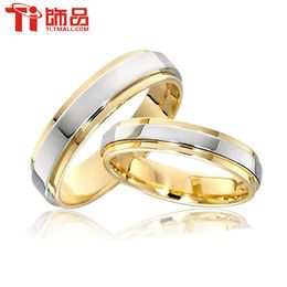 wedding deals UK - Super Deal Size 3 14 steel Womanand Man s wedding Rings Couple Ring band ring can engraving price is for 1pcs 220803