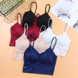 Sexy Lingerie Soft Bras For Women Hot Tank Top Female Lace Strap Wrapped Chest Shirt Lingerie Push Up for Women Bra B0149 T200609