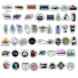 Waterproof 10 30 50PCS Camping Landscape Stickers Outdoor Adventure Climbing Travel Waterproof Sticker to Suitcase Laptop Bicycle 2424