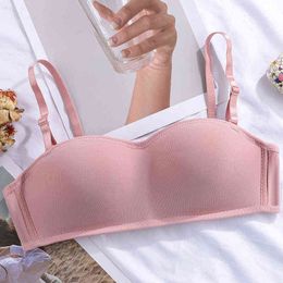 Straplez bralette 1/2 su bardağı kadın iç çamaşırı kadın görünmez sütyen kadın sorunsuz düğün sütyen seksi iç çamaşırı yeni parti samimi l220726