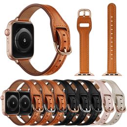 Luxury Women Watch Band 38mm 40mm For Apple iWatch Series 1 2 3 4 5 6 7 8 SE Smart Watch Straps Leather Watch Band Replacement Accessories