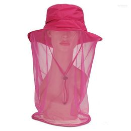 Berets Mosquito Head Face Protector Net Hat Insect Bugs Bee Proof Mesh Beekeeping Outdoor Fishing Sun Cap Davi22