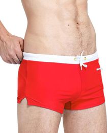 Men's Shorts Arrival Summer Manly Style Drawstring Water Briefs With Front Zipper Pocket Quickly Dry Elastic Fitness Beach TrunksMen's