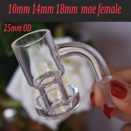 Hot Selling Quartz Terp Slurper Banger Nail Female Male 10mm 14mm 18mm Terp Vacuum Quartz Bangers Nails for Dab Rig Bongs 2pcs