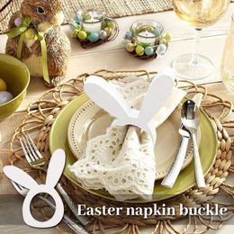 Party Decoration 1/4pcs Wooden Easter Napkin Ring Decor Supplies Holder Stand Dinner Table For El Restaurent HomeParty DecorationParty