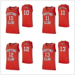 Nikivip Illinois Fighting Illini 10 Drew Cayce Basketball Jersey 11 Greg Eboigbodin 12 Leron Black 13 Mark Smith Men's Stitched Custom Number Name