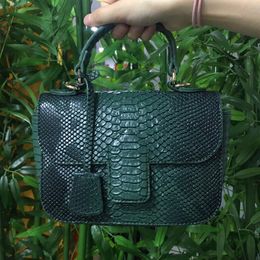 Evening Bags Women Ostrich Python Clutch Bag Summer Blue Tote Snake Pattern Leather Shoulder Elegant