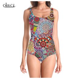 Colorful Geometric Pattern 3D Print Girls Onepiece Swimsuit Bathing Suit Sleeveless Slim Sexy Swimwear Summer 220617