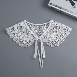 Bow Ties Women Floral Fake Collar Shawls Removable Shirt Detachable Collars Girls Lace Shoulder Wraps Shawl False Fuax ColsBow