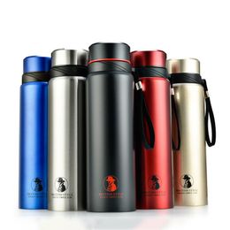 7008001000ml Business Vacuum Flask Stainless Steel Tumbler Portable Insulated Cup Thermos Bottle Coffee Travel Mug Y200106