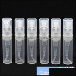 Other Home Garden 1000Pcs Plastic Per Spray Empty Bottle 2Ml 2G Refillable Sample Cosmetic Container Mini Small Round Atomizer For Lotion