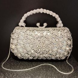 Evening Bags Female Rhinestone Clutch Bag Crystal Party Wedding Handbags For Women Gold Silver Diamond Lady HandbagEvening