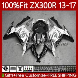 OEM Fairings For KAWASAKI NINJA EX ZX 3R 300 300R EX-300 ZX300 125No.159 ZX-3R ZX-300R ZX3R Grey black ZX300R 13 14 15 2016 2017 EX300R 2013 2014 2015 16 17 Injection Body