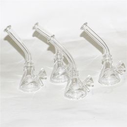 Hookahs Mini Glass Beaker Bongs Water Pipes 4.0 Inch Height With 10mm Female Joint Glass Oil Rigs Beakers Bong