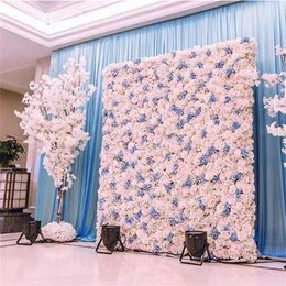 Decorative Flowers & Wreaths 40x60cm Artificial DIY El Wedding Decoration Flower Wall Panel Silk Rose Romantic Backdrop Decor