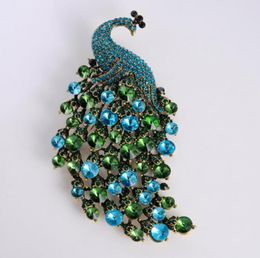 Pins Brooches Colorful Peacock Ladies Brooch Animal Diamond Corsage Fashion Clothing AccessoriesPins