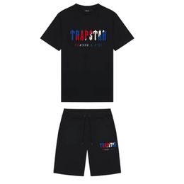 Summer Men s T shirt And Shorts Sports Suit Printed 2 Pieces Set Cotton Short Sleeve Tops Jogger Sweatpants Male Clothes 220621