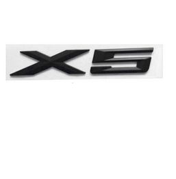 Auot Car Emblem Rear Badge Sticker Accessories For BMW X5 Letter Trunk EmblemDecal Black