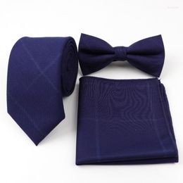 Bow Ties Style Mens Designer Fabric Of Business Suit Striped Skinny Pocket Square Handkerchief Butterfly Tie Set LotsBow