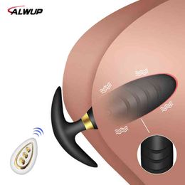 femal toys Australia - Wireless Remote Control Vibrating Plug Male Wearable Silicone Butt Sex Anal Toys for Adults Men Women Gay 18 Vibrator Femal 220421