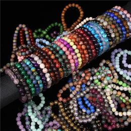 Diverse Natural Stone Bracelets 8mm Beaded Bracelets lava Jad Agate Chakra Bangles bracelet For Women Men Jewellery