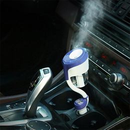 Upgraded 12V Car Air Humidifier 2 USB Car Charger Ports Car air freshener Purifier Aroma Oil Diffuser Aromatherapy Mist Fogger 201009