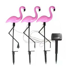 Strings LED Bird Lamp Flamingo Solar Power Light Outdoor Fence Courtyard Garden Waterproof Outside Deco LightLED StringsLED