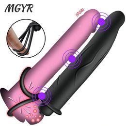 Double Penetration Vibrator Penis Strapon Dildo sexy Toys For Couples Strap On Anal Plug Women Man