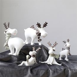 For home accessories living room Animal figurines decoration christmas gift deer figurine Modern Crafts ornaments 201210