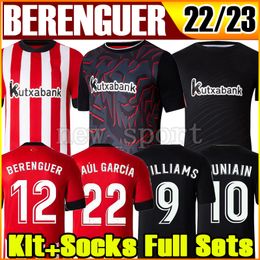 -22 23 Bilbao Berenguer Away Gk Soccer Jersey Raul Fans Men Kids Kits Комплекты полные сет