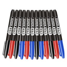 Permanent Marker Pen Fine Point Waterproof Inks Thin Crude Nib Black Blue Red Ink 1.5mm Fine Colour Markers Pens