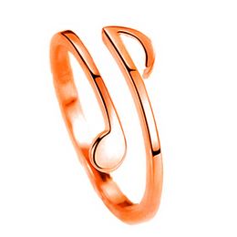 Silver Note Rings Valentine's Day Gift Rings Women's Fashion Music Notes Cocktail Open Ring For Women Girls Ladies