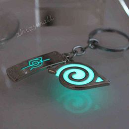 keychain Uzumaki Konoha Anime Keychain key ring GLOW in the DARK Luminous keychain Pendants AA220318