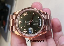 7 Colour Mens Watches Green Brown Champagne White Men Automatic 2813 Movement BP Factory Watch Time Day Date Rose Gold Crystal Wristwatches 68YX