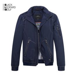 Blackleopardwolf arrival spring coat men high quality causal parkas short style down jacket thin cotton MC-17065 201209
