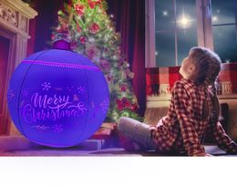 60CM Festives new inflatable Christmas ball decoration courtyard led remote control luminous ball PVC