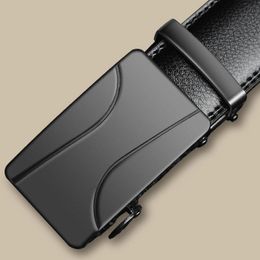 Belts Men Belt Genuine Leather Strap Waist For Male Top Quality Black Automatic Buckle Cummerbunds Cinturon Hombre 140 150Belts