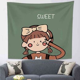 Wall Hanging Cute Tapestry Art Wall Hanging Cloth Home Background Cloth Room Decoration Beach Towel J220804
