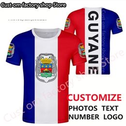 FRENCH GUIANA t shirt diy free custom made name number guf t shirt nation flag gf french guyana guyane print p o clothing 220620gx